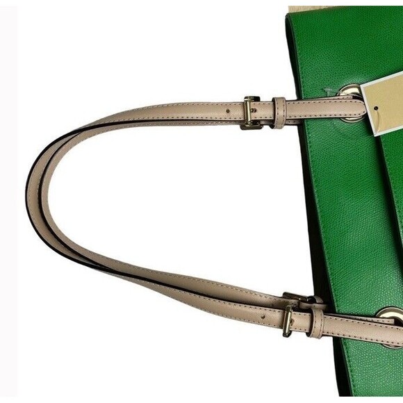 Michael Kors MK Jet Set Travel Tote Multifunction Green Hard Shell Medium NEW - Picture 8 of 16